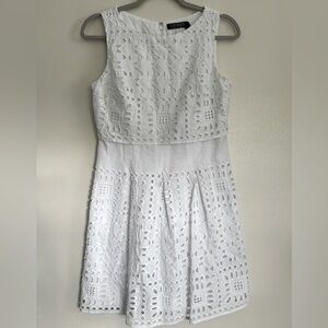 LAUREN RALPH LAUREN Eyelet Dress - Women's Size 6P - White - Fit&Flare - Petite